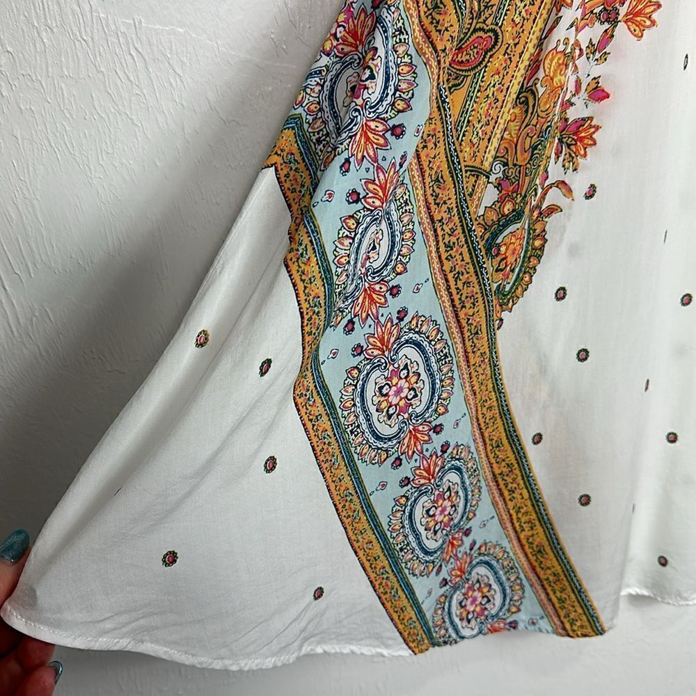Free People Intimately Darjeeling Printed Mini Slip Dress In Ivory Combo Size XS - Picture 4 of 11
